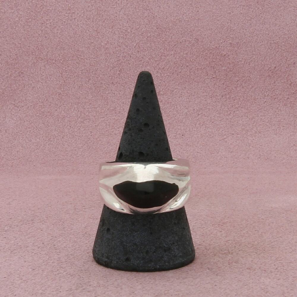 ⚡clearance⚡ taxco mexico sterling silver vintage mens chunky onyx ring size 9.5